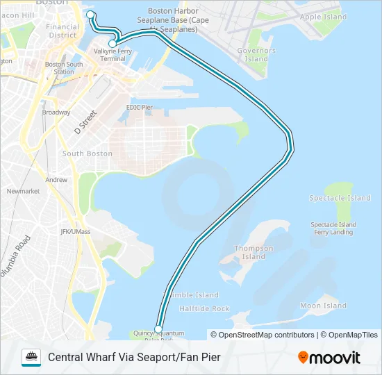 QUINCY FERRY Ferry Line Map