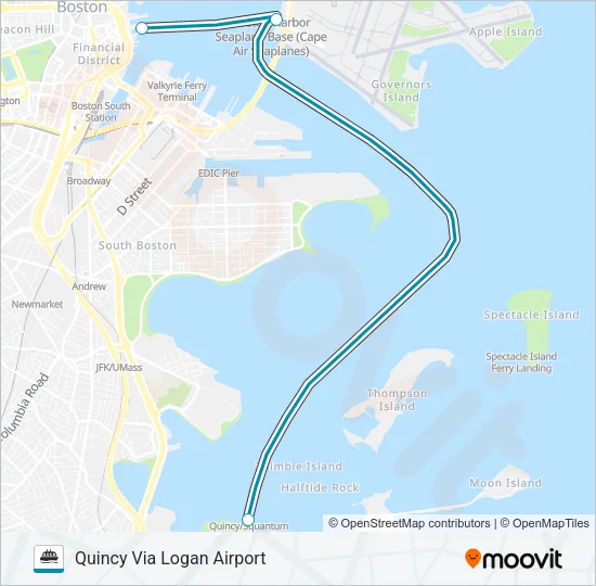 QUINCY FERRY Ferry Line Map
