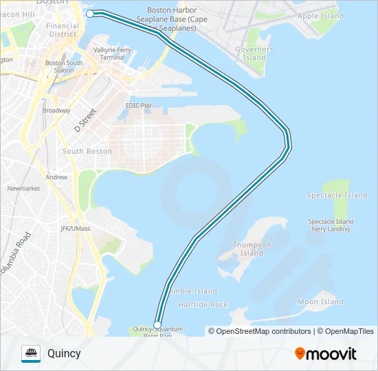 QUINCY FERRY Ferry Line Map