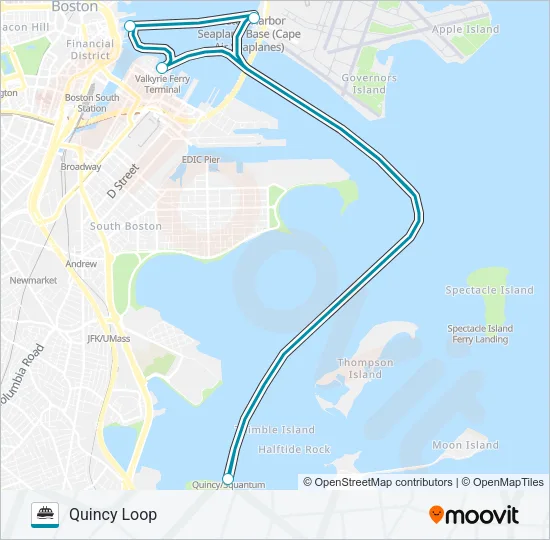 QUINCY FERRY Ferry Line Map