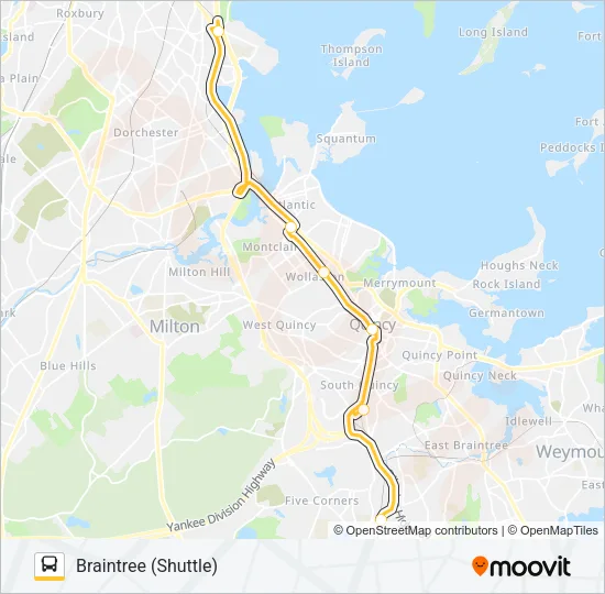 RED LINE SHUTTLE Bus Line Map