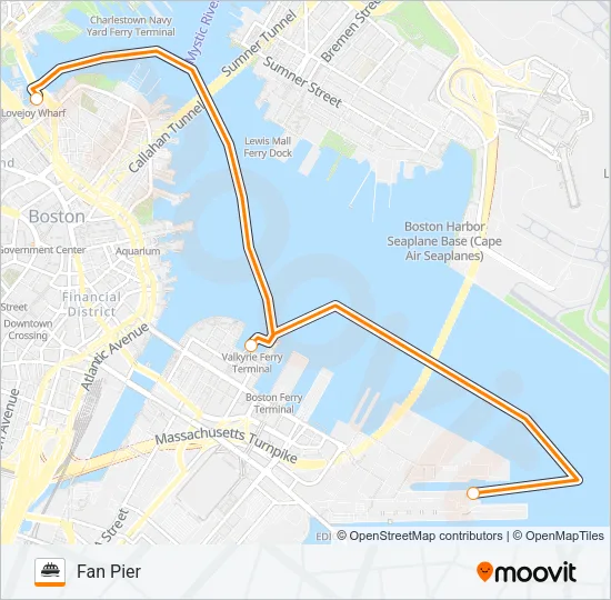 LOVEJOY - FAN PIER - PIER 10 Ferry Line Map