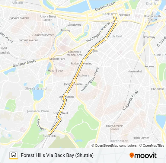 ORANGE LINE SHUTTLE Bus Line Map