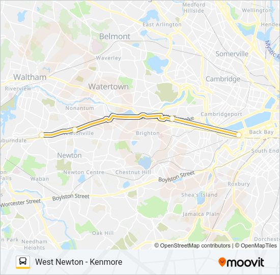 WORCESTER LINE SHUTTLE Bus Line Map