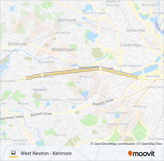 WORCESTER LINE SHUTTLE Bus Line Map