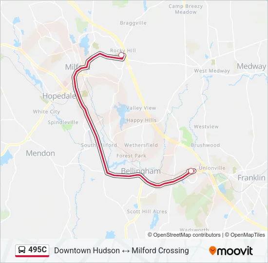 495C Bus Line Map