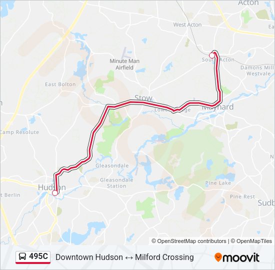 495C Bus Line Map