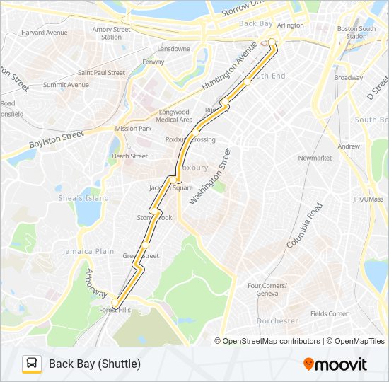 ORANGE LINE SHUTTLE Bus Line Map