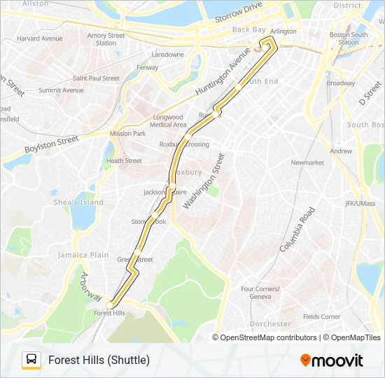 ORANGE LINE SHUTTLE Bus Line Map