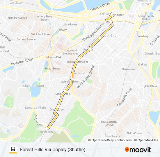 ORANGE LINE SHUTTLE Bus Line Map