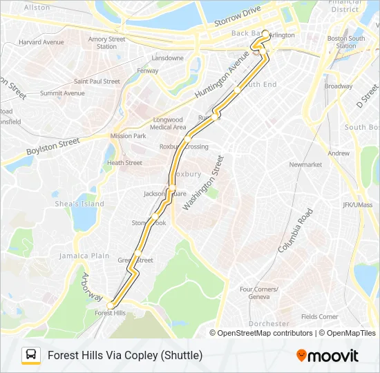 ORANGE LINE SHUTTLE Bus Line Map