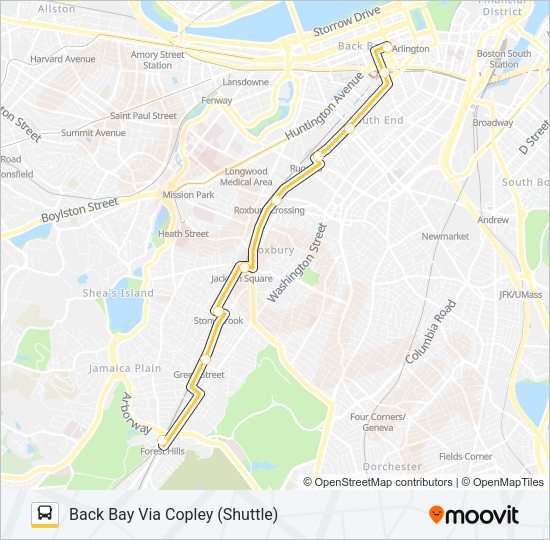 ORANGE LINE SHUTTLE Bus Line Map