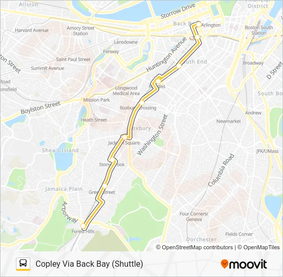 ORANGE LINE SHUTTLE Bus Line Map