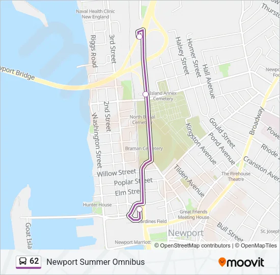 62 Bus Line Map