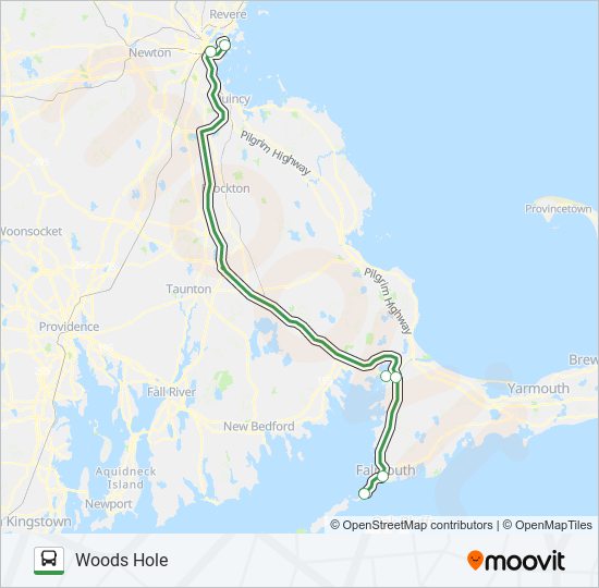 Peter Pan Bus Routes Map Peter Pan Route: Schedules, Stops & Maps - Woods Hole (Updated)