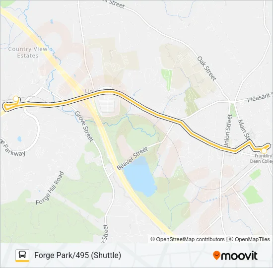 FRANKLIN LINE SHUTTLE Bus Line Map