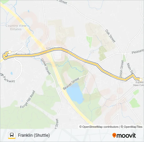 FRANKLIN LINE SHUTTLE Bus Line Map