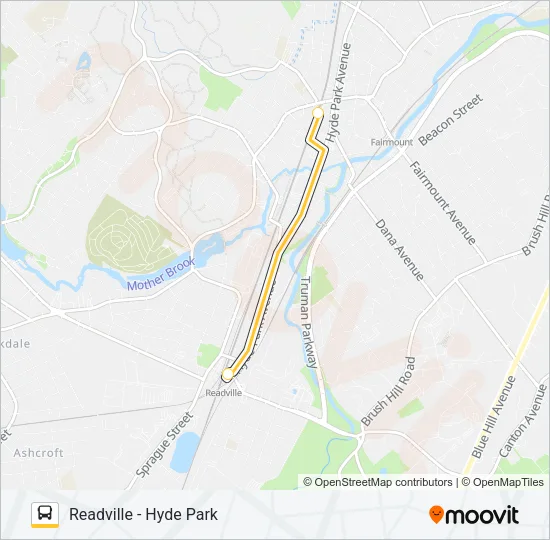 PROVIDENCE/STOUGHTON LINE SHUTTLE Bus Line Map