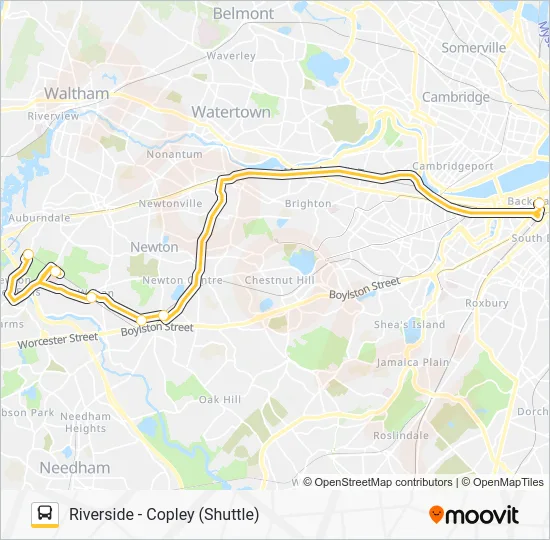 GREEN LINE D SHUTTLE Bus Line Map