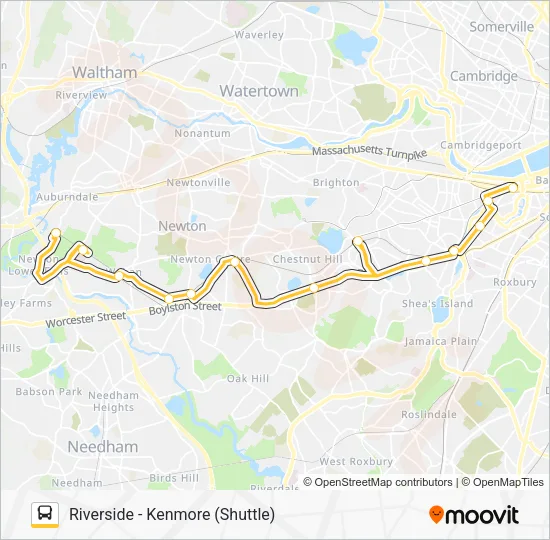 GREEN LINE D SHUTTLE Bus Line Map