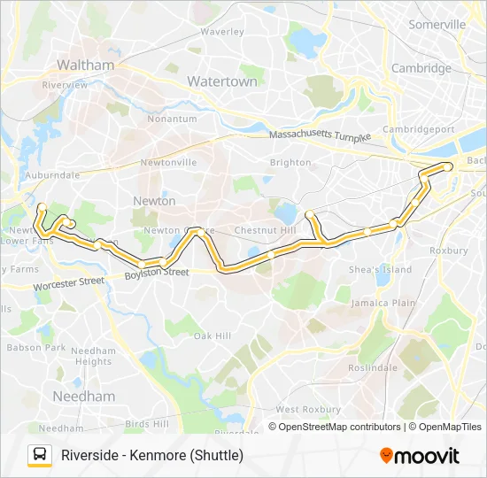 GREEN LINE D SHUTTLE Bus Line Map