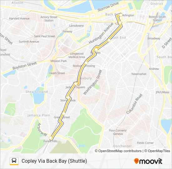 ORANGE LINE SHUTTLE Bus Line Map