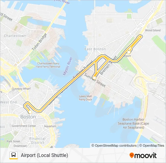 BLUE LINE SHUTTLE Bus Line Map
