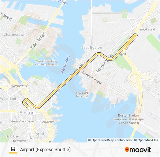 BLUE LINE SHUTTLE Bus Line Map