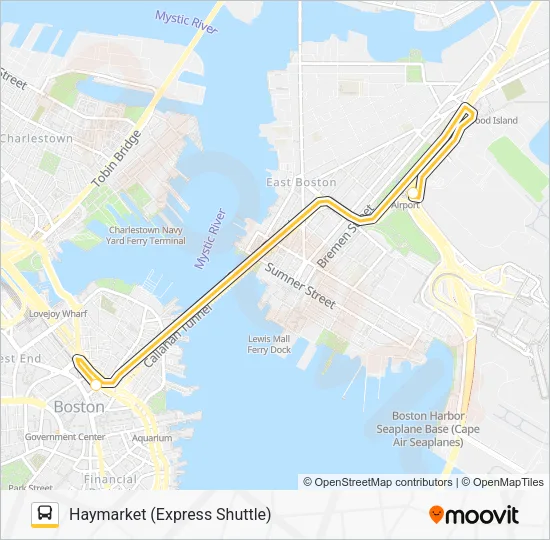 BLUE LINE SHUTTLE Bus Line Map