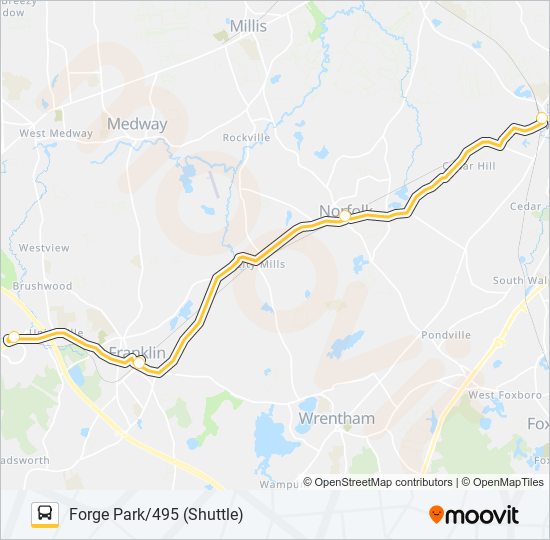 FRANKLIN LINE SHUTTLE Bus Line Map