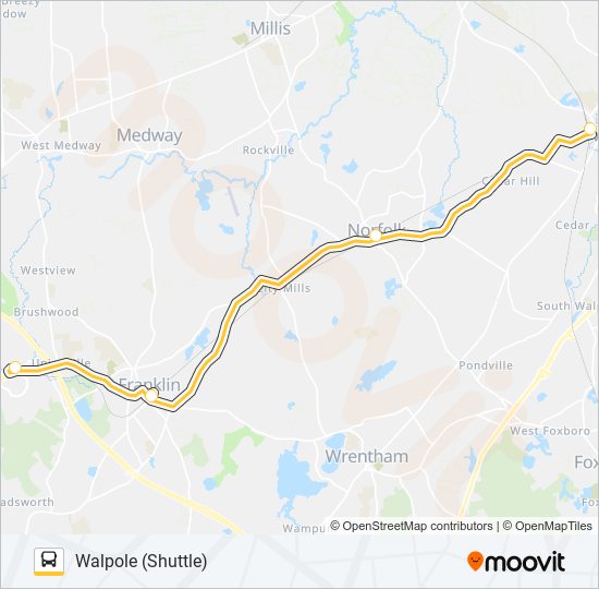 FRANKLIN LINE SHUTTLE Bus Line Map