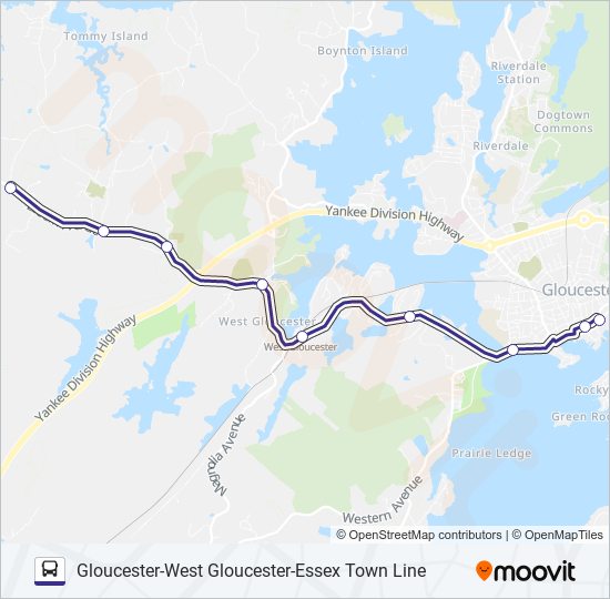 WEST GLOUCESTER bus Line Map