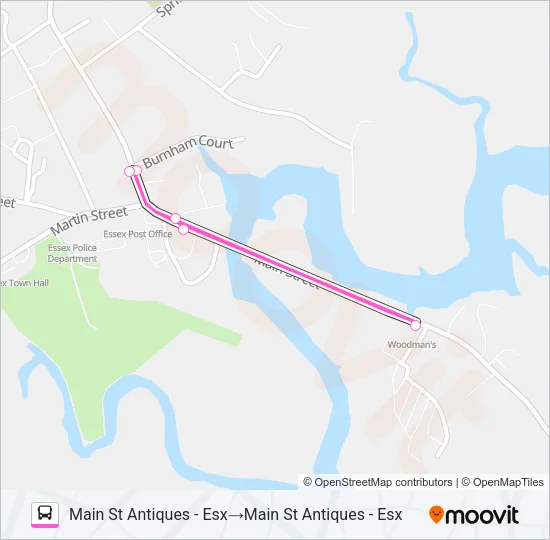 IPSWICH/ESSEX EXPLORER Bus Line Map