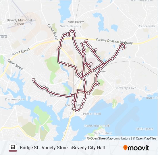 Mapa de CITY OF BEVERLY SHUTTLE de autobús