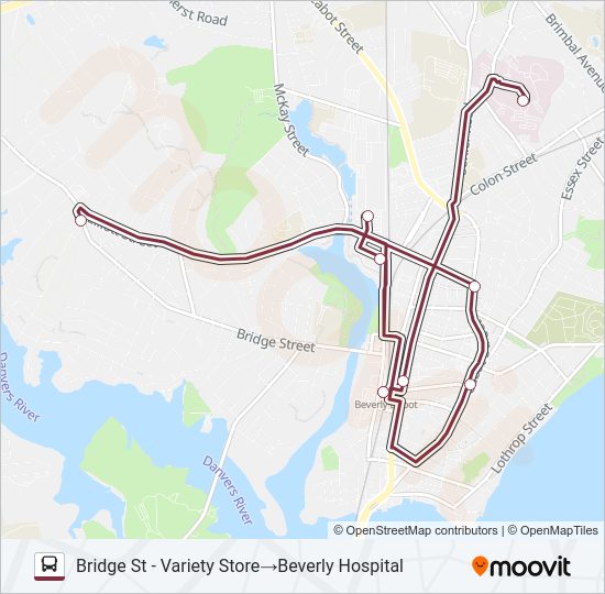 CITY OF BEVERLY SHUTTLE Bus Line Map
