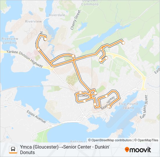 GLOUCESTER CROSSING/BUSINESS EXPRESS bus Line Map