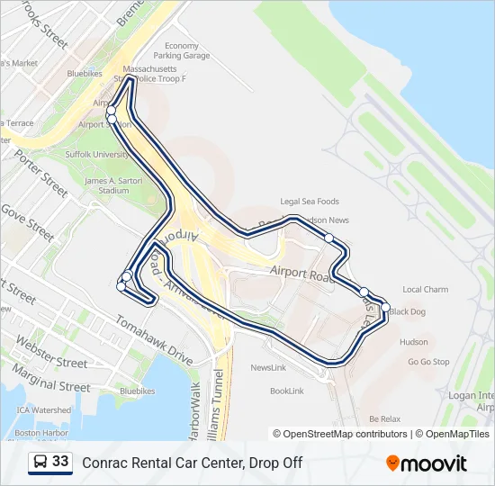 33 Bus Line Map