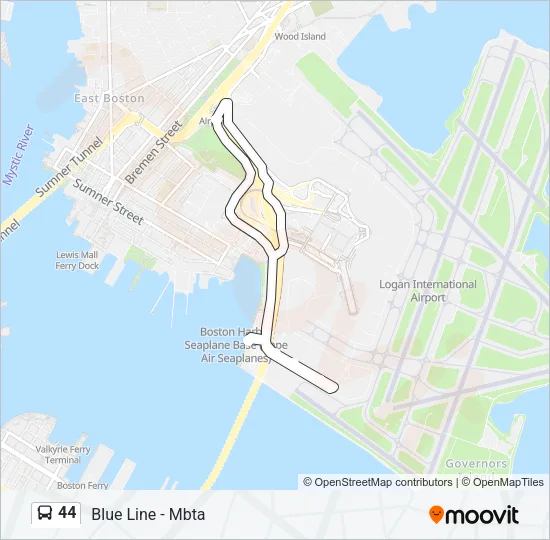 44 Bus Line Map