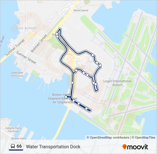 66 Bus Line Map