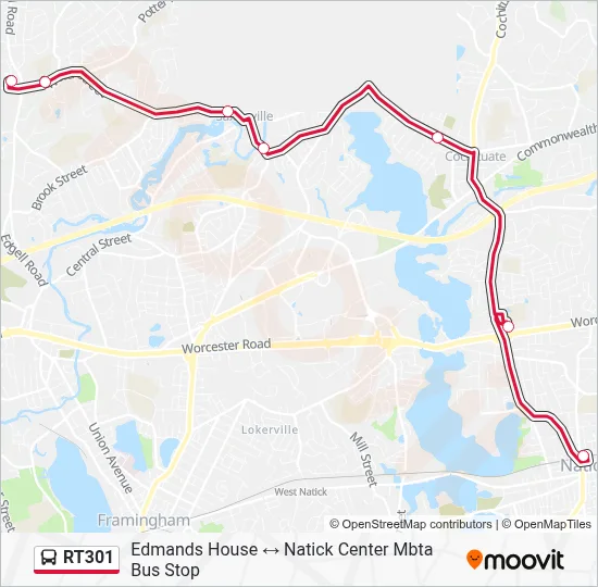 RT301 Bus Line Map