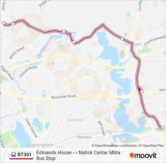 RT301 Bus Line Map