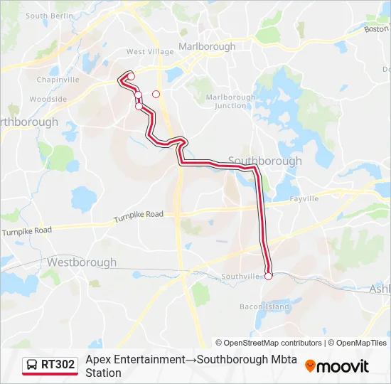 RT302 Bus Line Map