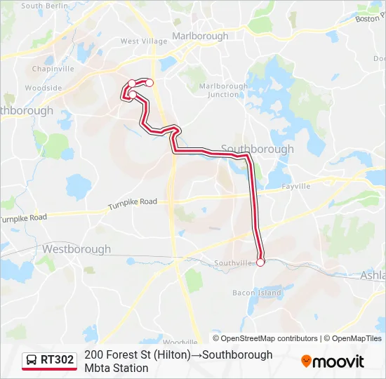 RT302 Bus Line Map