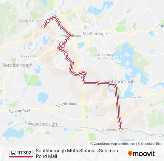 RT302 Bus Line Map