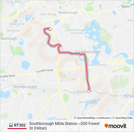 RT302 Bus Line Map