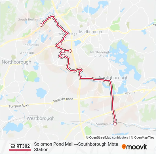RT302 Bus Line Map