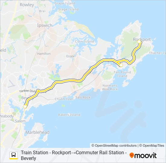 BEVERLY COMMUTER bus Line Map