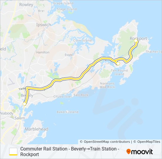 BEVERLY COMMUTER bus Line Map