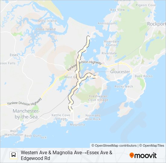 Mapa de MAGNOLIA AVE, ATLANTIC ST TO GHS de autobús
