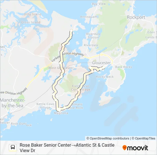 MAGNOLIA AVE, ATLANTIC ST TO GHS Bus Line Map